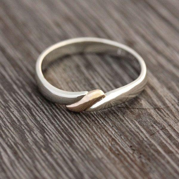結婚指輪 レディース リング 安い プラチナ PT100 pt10% K18PG ピンクゴールド リボン 結び つなぐ 指輪 マリッジリング コンビ 爆買の画像
