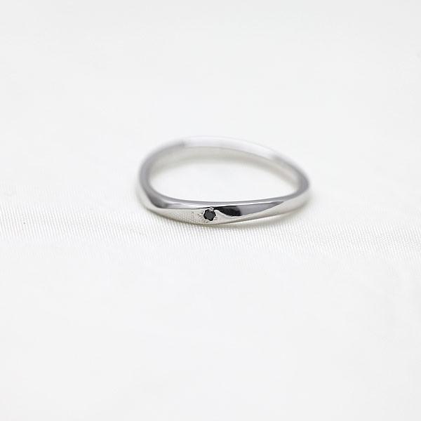 結婚指輪 安い プラチナ メンズリング PT100 pt10% 黒ダイヤ 0.01ct シンプル 指輪 マリッジリング 爆買の画像