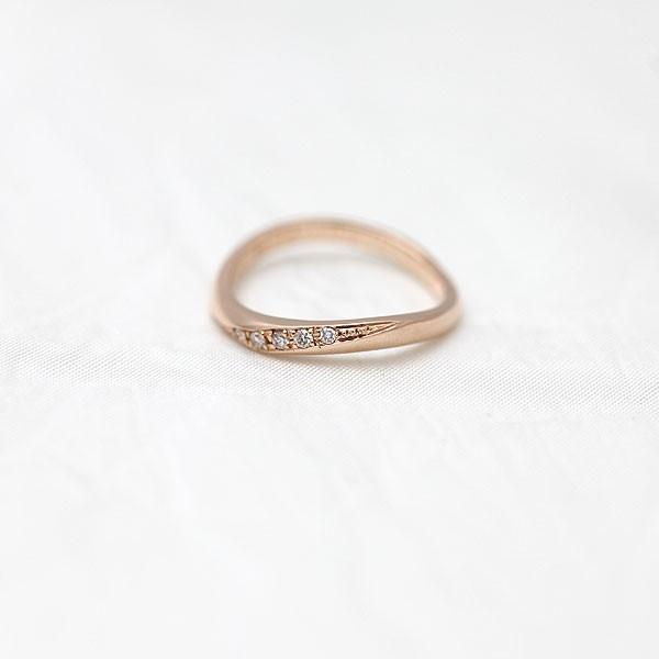 結婚指輪 ピンクゴールド レディース 単品 シンプル K10PG