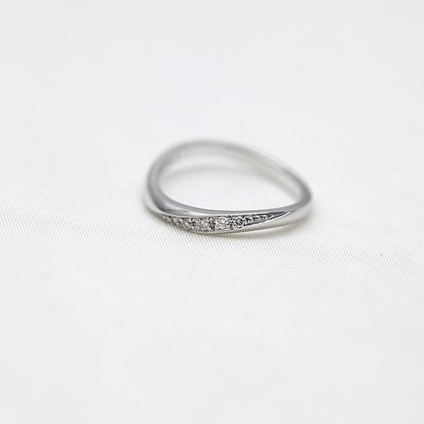 結婚指輪 ホワイトゴールド レディース 単品 シンプル K10WG