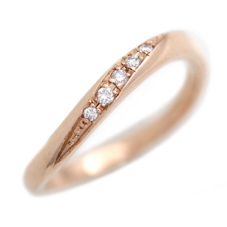 結婚指輪 マリッジリング K18PG ダイヤモンド 0.05ct ピンクゴールド 