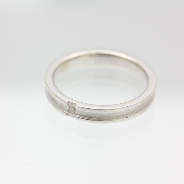 結婚指輪 プラチナ メンズ PT900  ダイヤ 0.01ct クロス 十字 つや消し 指輪 ゴールドの画像