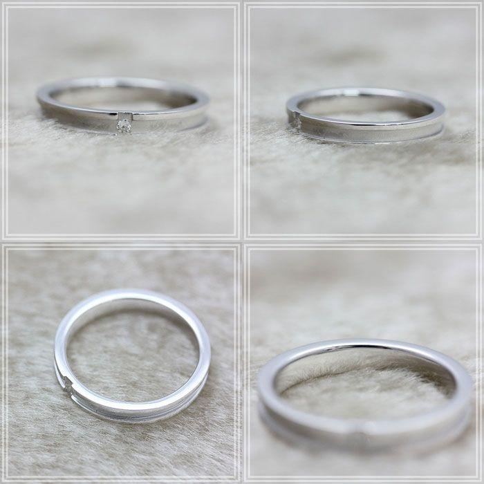 結婚指輪 プラチナ メンズ PT900  ダイヤ 0.01ct クロス 十字 つや消し 指輪 ゴールドの画像