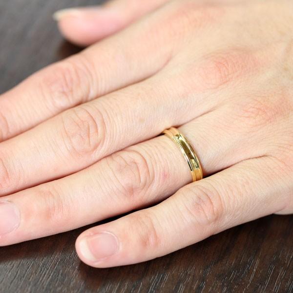 結婚指輪 ペアリング 18金 イエローゴールド K18YG シンプルリング 2本