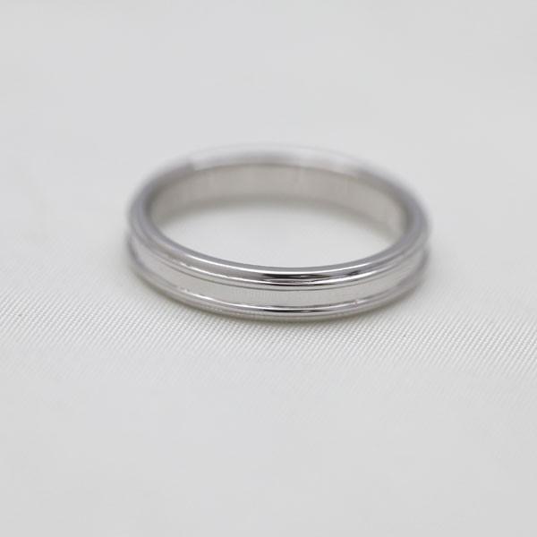 結婚指輪 プラチナ レディース 単品 シンプル  PT900  シンプルリング 2本ライン 鏡面 指輪 リングの画像