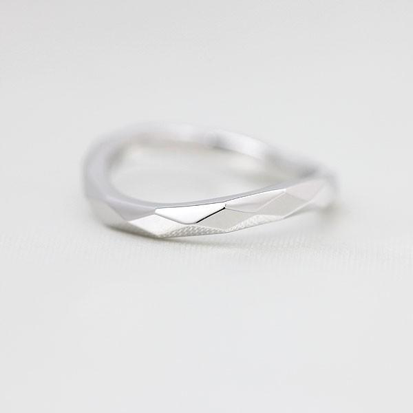 結婚指輪 プラチナ PT900  レディース 単品 ウェーブ S字 ミラーカット 指輪 マリッジリング シンプル  シンプル シンプル 爆買の画像