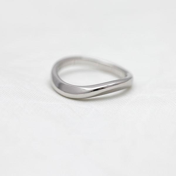 結婚指輪 プラチナ メンズ PT900  シンプル S字 ライン 指輪 マリッジリング シンプルリング 爆買の画像
