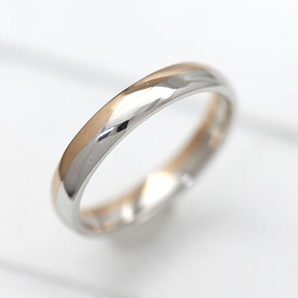 超人気 結婚指輪 プラチナ ピンクゴールド レディース Pt100 Pt10 K18pg コンビリング 甲丸 マリッジリング 売り切れ必至 Www Artech Mi It