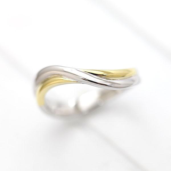 結婚指輪 安い プラチナ PT100 pt10% 18金 イエローゴールド K18YG レディースリング コンビ 指輪 爆買