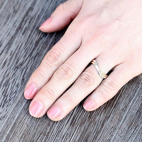結婚指輪 安い プラチナ PT100 pt10% 18金 イエローゴールド K18YG ペアリング コンビ 指輪 マリッジリング 爆買の画像
