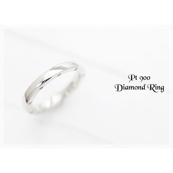 結婚指輪 プラチナ PT900  レディース 単品 ダイヤ 0.10ct 甲丸 指輪 マリッジリング シンプルリング 爆買の画像