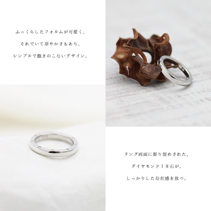 結婚指輪 プラチナ PT900  レディース 単品 ダイヤ 0.10ct 甲丸 指輪 マリッジリング シンプルリング 爆買の画像