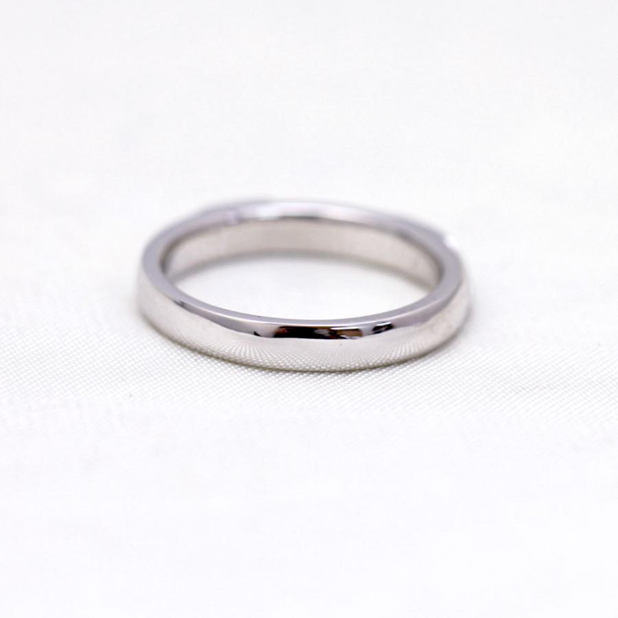 結婚指輪 ホワイトゴールド K18WG レディース 単品 ダイヤ 0.04ct ななめライン 指輪 マリッジリング シンプル 爆買の画像