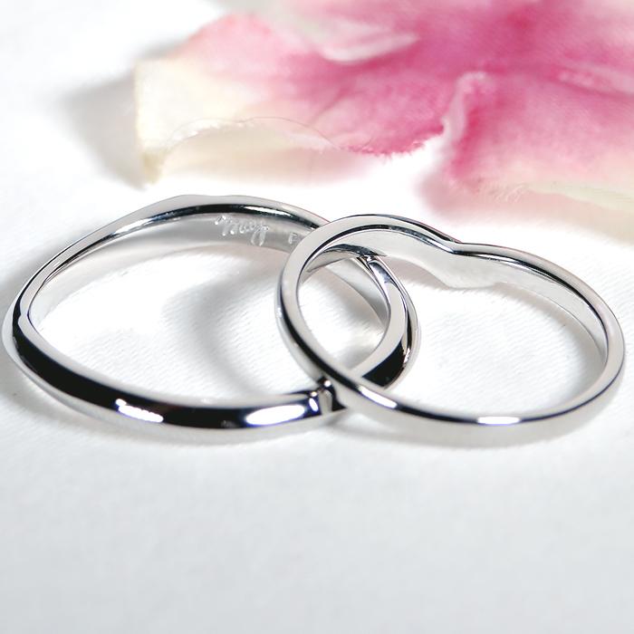 結婚指輪 ペアリング プラチナ PT900  ダイヤモンド 0.05ct V字リング ウェーブライン シンプル 爆買の画像