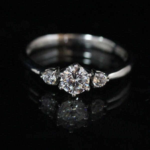 婚約指輪 PT900 プラチナ ダイヤモンド 0.3ct VVS1 エクセレント