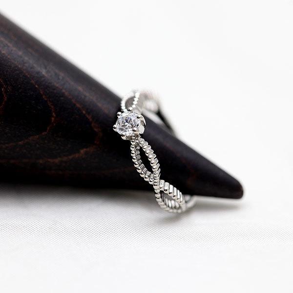 指輪 レディース  プラチナ PT900  ダイヤ 0.2ct 1粒 ダイヤモンド リング ミルリング かわいい プレゼント 爆買の画像