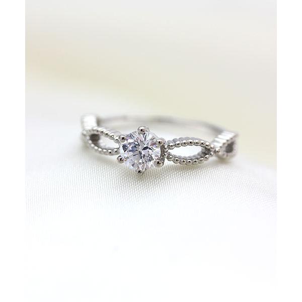 指輪 レディース プラチナ PT900  ダイヤ 0.3ct 1粒 ダイヤモンド リング ミルリング かわいい プレゼント 爆買の画像