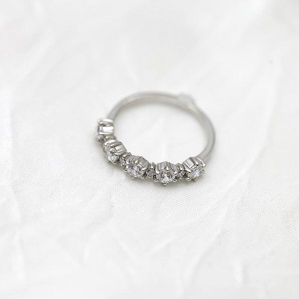 指輪 レディース プラチナ PT900  リング ダイヤモンド 0.55ct ハーフエタニティ かわいい プレゼント クリスマス 爆買の画像