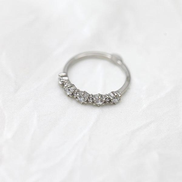 指輪 レディース プラチナ PT900  リング ダイヤモンド 0.45ct ハーフエタニティ かわいい プレゼント クリスマス 爆買の画像