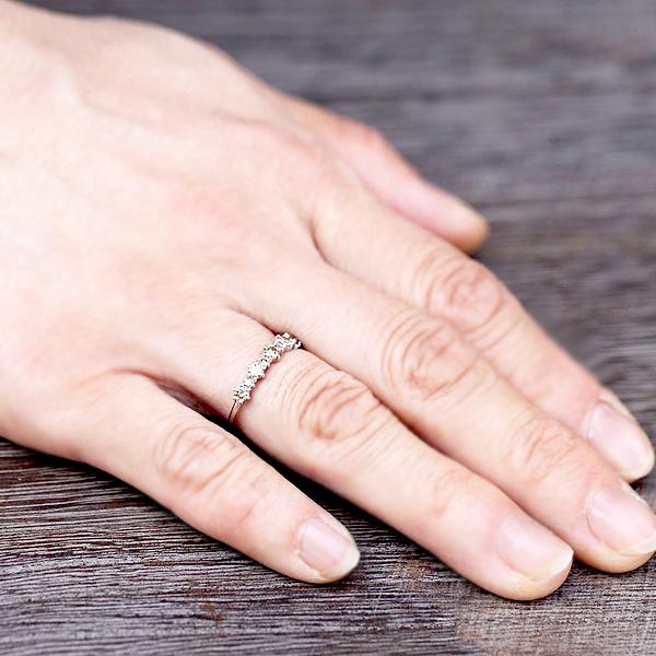 指輪 レディース ブラウンダイヤ 0.5ct プラチナ PT900  リング ダイヤモンド ハーフエタニティ 爆買の画像