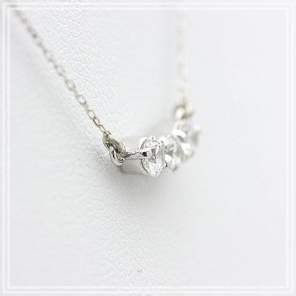 PT900 プラチナ ネックレス 0.3ct ダイヤモンド 3石 スリー PT900 プラチナ ネックレス 0.3ct ダイヤモンド 3石 スリー