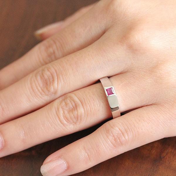 ⭐公式品⭐ 指輪 PT900 プラチナ プリンセスカット ルビー 7月 誕生石 プレゼント 赤い宝石 【W1150558867】(40775円)