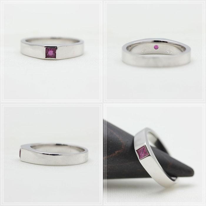 ⭐公式品⭐ 指輪 PT900 プラチナ プリンセスカット ルビー 7月 誕生石 プレゼント 赤い宝石 【W1150558867】(40775円)
