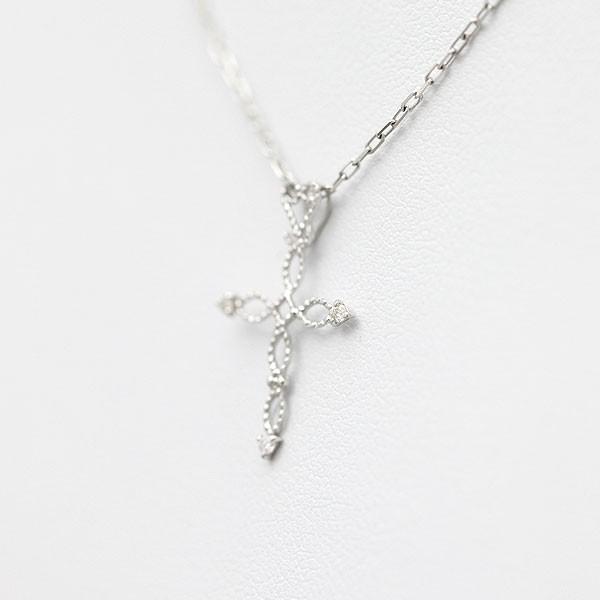 ネックレス レディース K10WG ホワイトゴールド ダイヤモンド