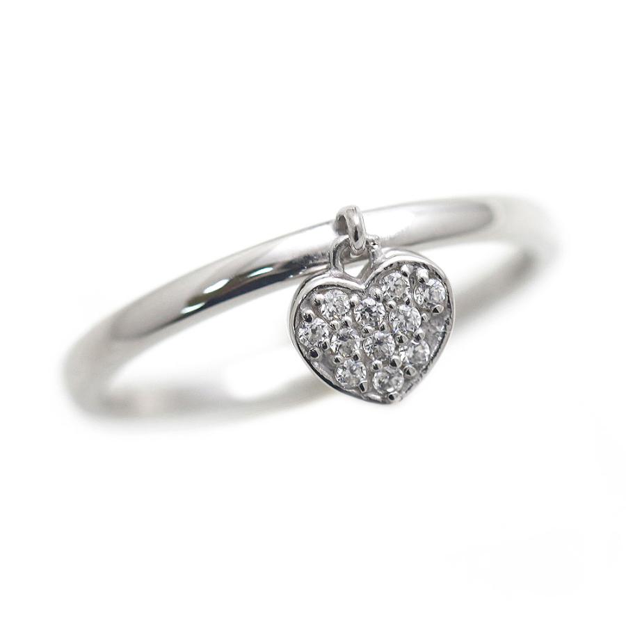 K18WGダイヤリング&チャーム GSTVさんですか？K18WGダイヤ0.13/0.13