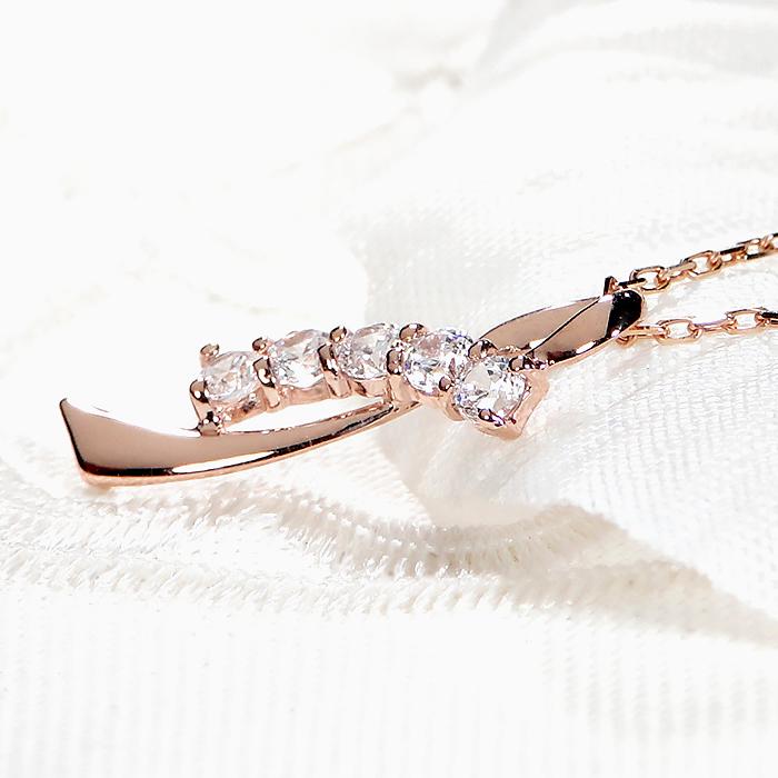 ダイヤモンド 0.20ct 18金ピンクゴールド K18PG ネックレス オファー