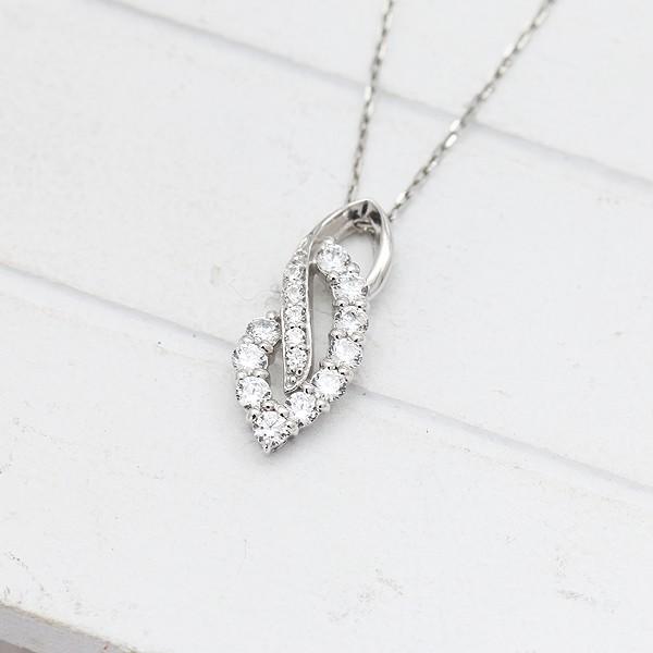 ネックレス レディース K18WG ホワイトゴールド ダイヤモンド 0.38ct 4 