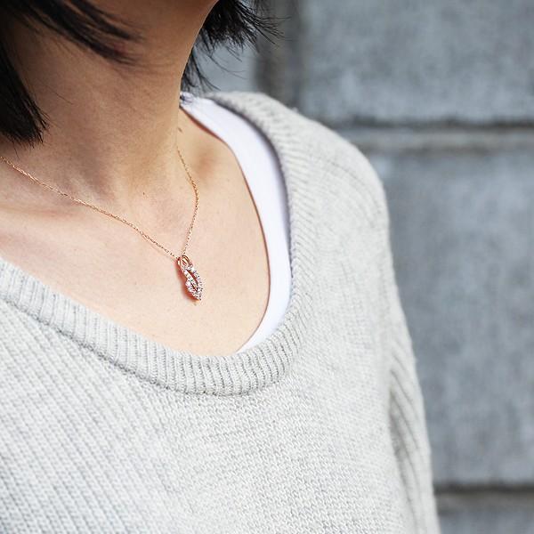 ネックレス レディース K18PG ピンクゴールド ダイヤモンド 0.38ct 4月 誕生石 ペンダント 爆買の画像