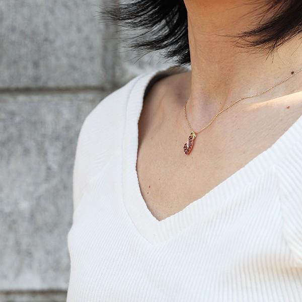 ネックレス レディース K18YG イエローゴールド ルビー ダイヤモンド 誕生石 ペンダント 爆買の画像