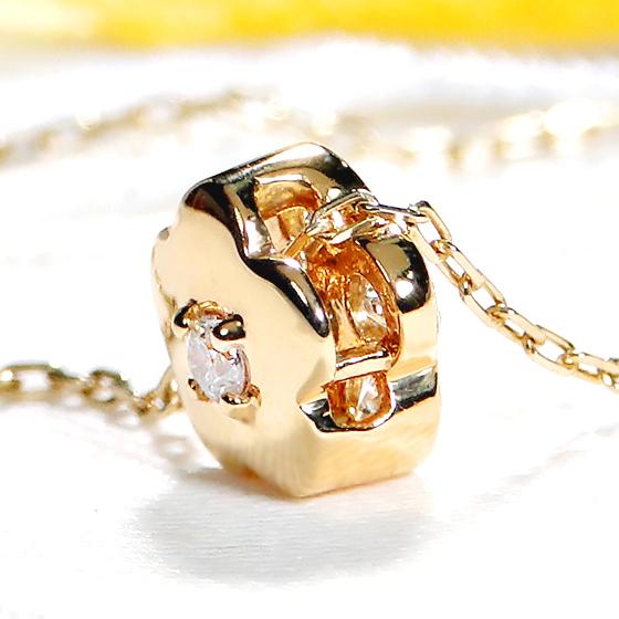 ネックレス K18YG イエローゴールド ダイヤ ブルーダイヤ 0.26ct フラワー リバーシブル ペンダント レディース 18金 花 覆輪留め 爆買の画像