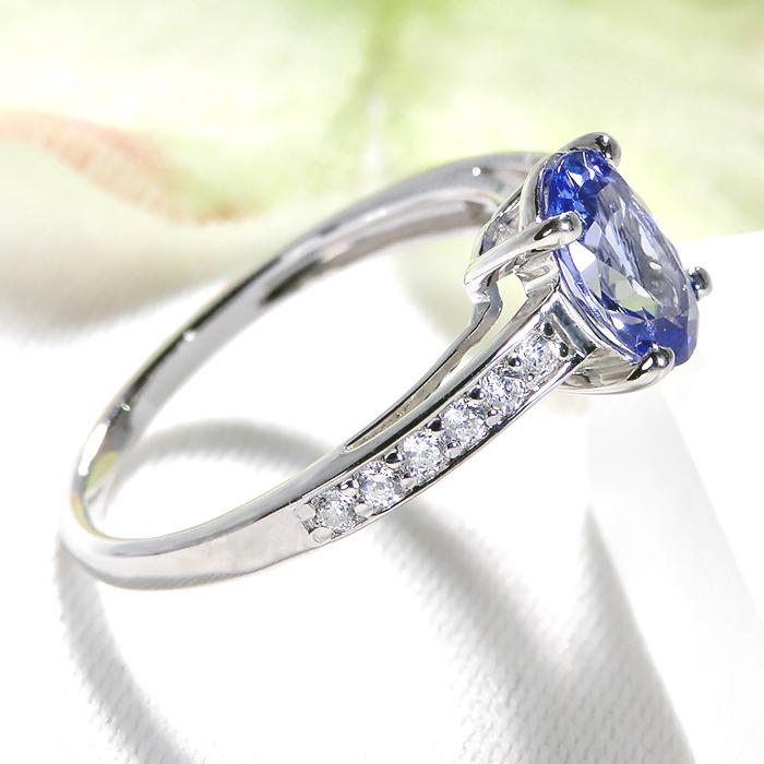 指輪 タンザナイト ダイヤモンド 0.17ct プラチナ PT900  レディース オーバル タンザ リング 誕生石 プレゼント 爆買の画像