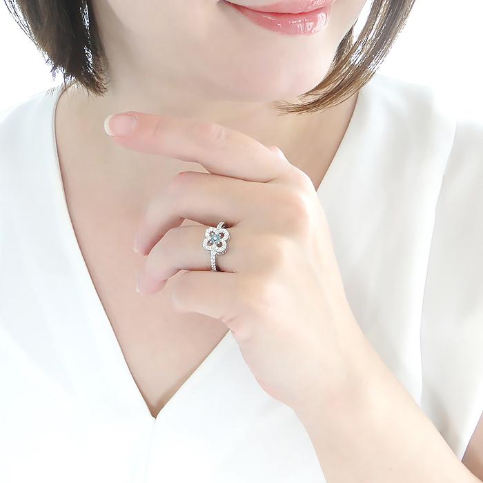 ピアス プラチナ PT900 ダイヤモンド 0.8ct 四つ葉 クローバー