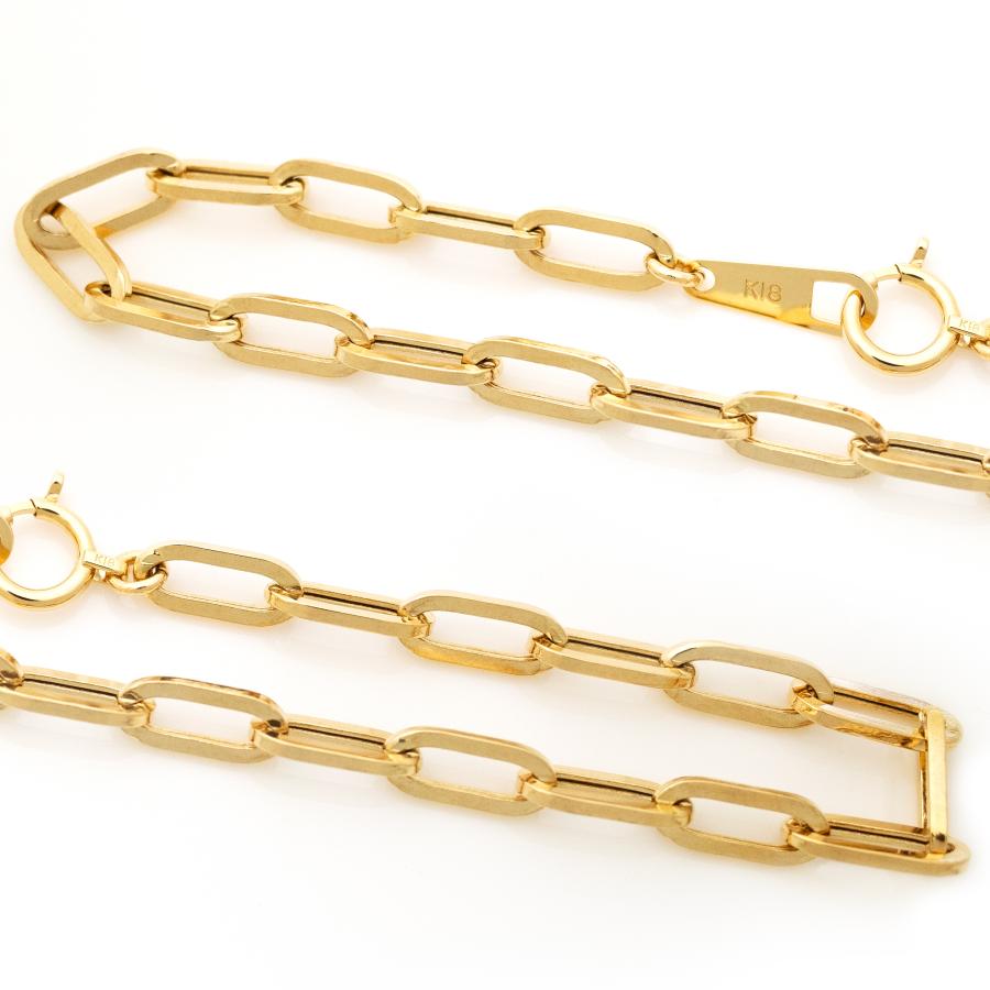 K18 ボックス ブレスレット 幅3.6mm 15cm~20cm イエローゴールド K18 ボックス ブレスレット 幅3.6mm 15cm~20cm イエローゴールド