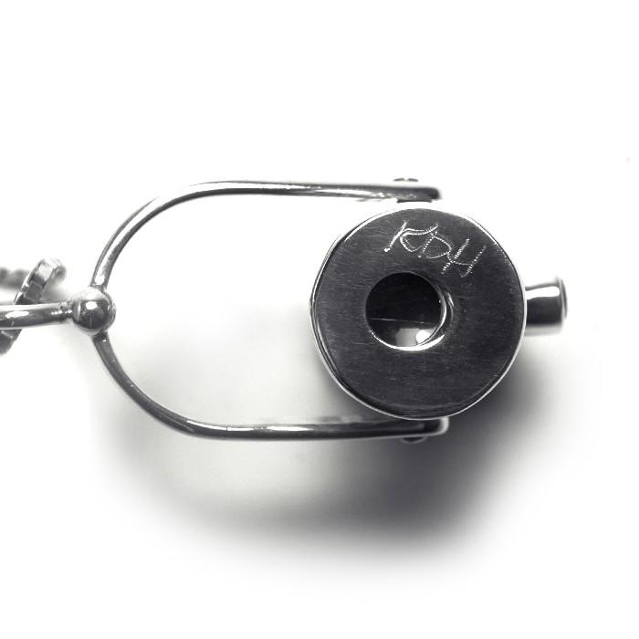 K&D アメリカ製 万華鏡 ペンダント オーバル ファイヤーオパール カレイドスコープ ハンドメイド ネックレス ベネチアングラス シルバー925 ユニセックスの画像