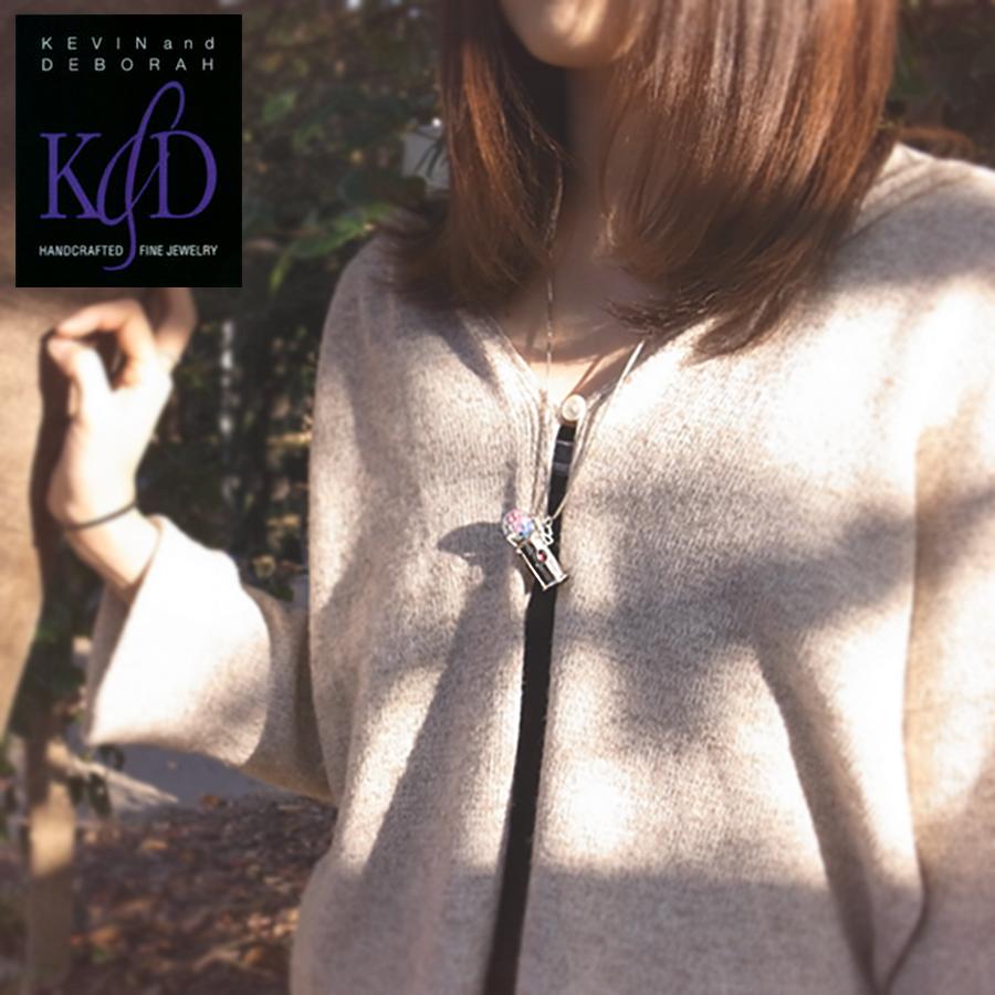 K&D アメリカ製 万華鏡 ペンダント オーバル ファイヤーオパール カレイドスコープ ハンドメイド ネックレス ベネチアングラス シルバー925 ユニセックスの画像