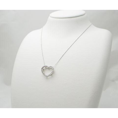 K18 WG 天然 ダイヤ 0.5ct ネックレス ダイヤモンド レディース 18金 