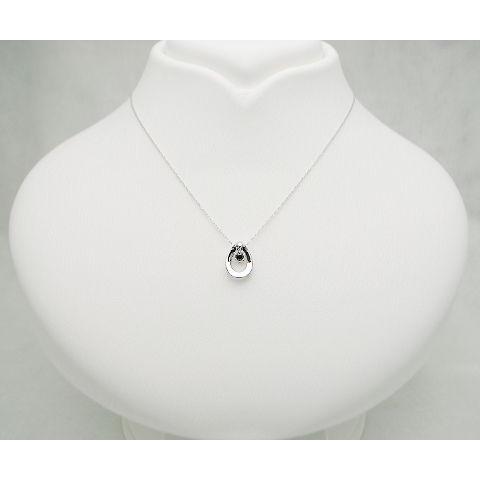 k18 揺れる ブラックダイヤモンド シンプル ペンダント ネックレス  18金 ゴールド ダイヤモンド ダイヤ レディース  品質保証書付の画像