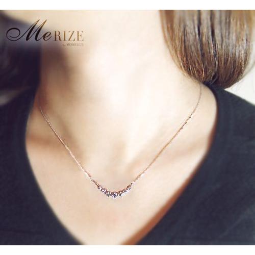 pt900 天然石ダイアk18wgボールチェーンネックレス