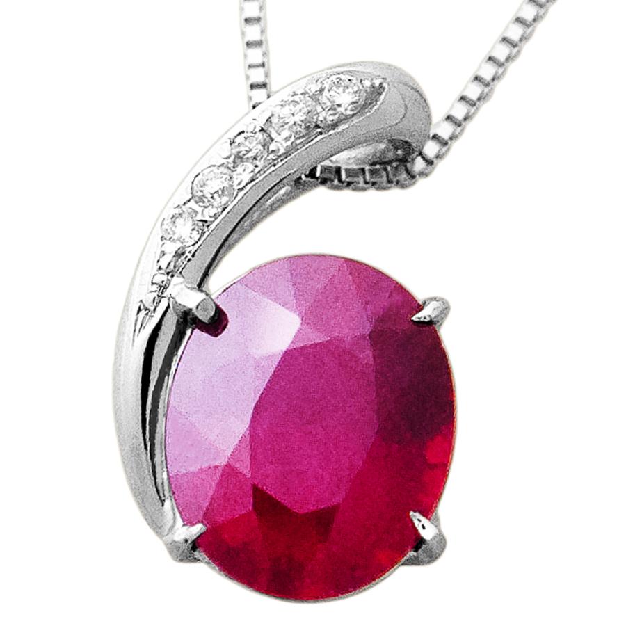 大粒 天然 一粒 ルビー 4.0ct UP & ダイヤ ネックレス pt900 大粒 天然 一粒 ルビー 4.0ct UP & ダイヤ ネックレス pt900