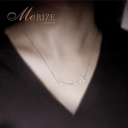 K18 天然 ダイヤ 0.233ct ゴールド スマイル ペンダント ネックレス 
