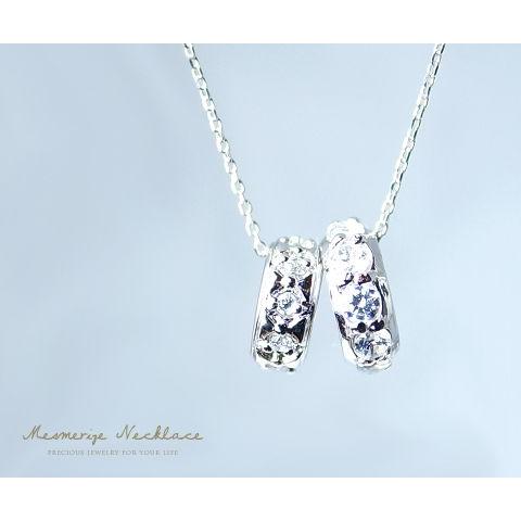 K18 K10 天然 ダイヤ 0.38ct 2連 リング ペンダント ゴールド  