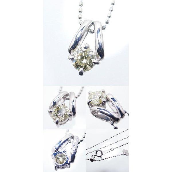 天然 ダイヤ 0.3ct 一粒 ペンダント K18 ネックレス レディース SIクラス ダイヤモンド 0.3カラット 18金 ゴールド 品質保証書付の画像