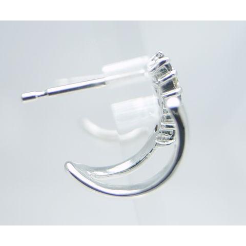 K18 天然 ダイヤ ブラックダイヤ 0.14ct 8mm フープ ピアス ペア ゴールド レディース SIクラス ダイヤモンド 0.14カラット 10石 18金 品質保証書付の画像