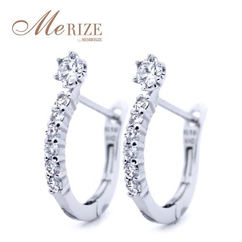 大特価！！K18 天然ダイヤモンド　中折れピアス　フープピアス 楽天市場】K18中折れ式ダブルフェイスダイヤフープピアス(20mm ダイヤ