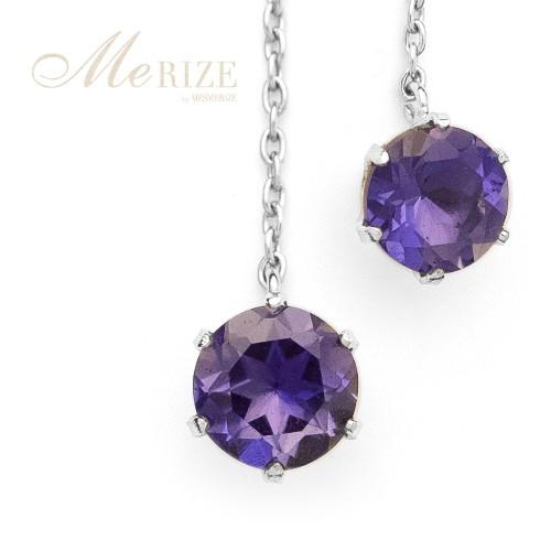 pt900 天然 アイオライト 5.0mm プラチナ シンプル ティファニー爪 4cm