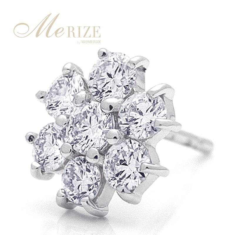 K18 天然 ダイヤ 0.7ct パヴェ ゴールド ピアス ペア スタッド レディース SIクラス フラワー 花 ダイヤモンド 0.7カラット 18金 ホワイト イエロー ピンクの画像